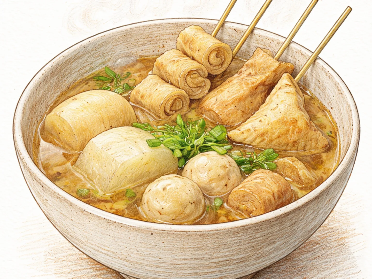 オムクク(練り物と大根の澄んだスープ)