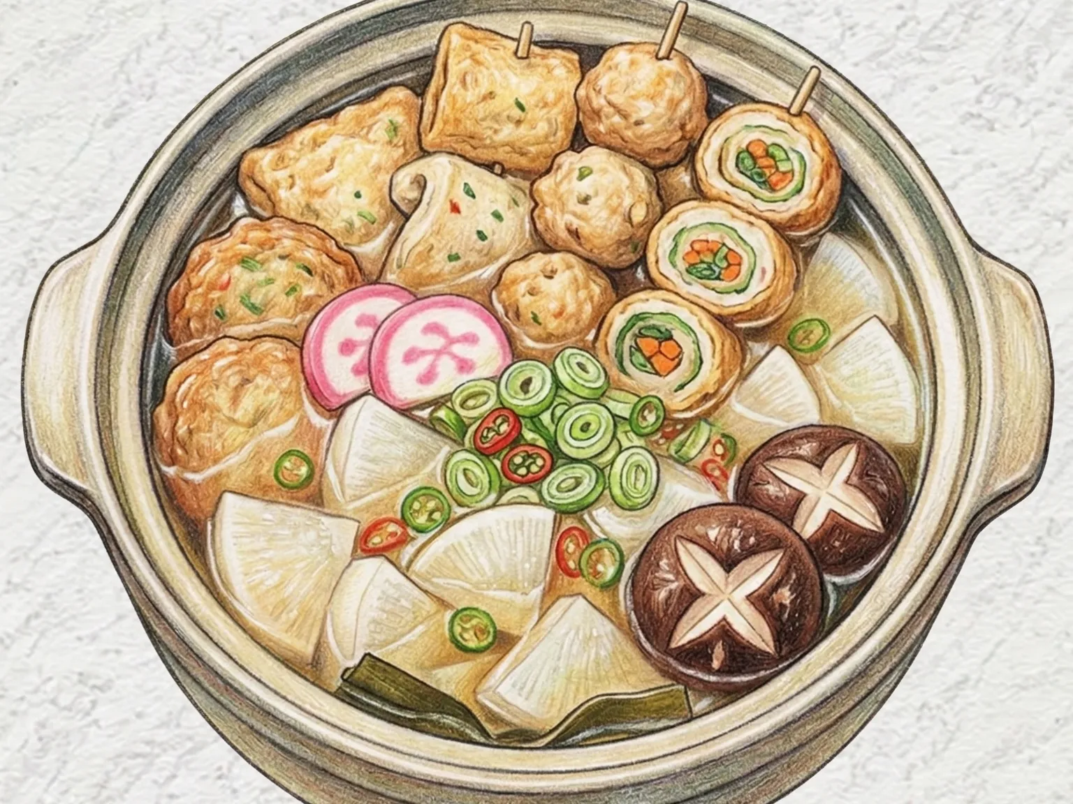 Eomuk Jeongol (estofado de pastel de pescado coreano)