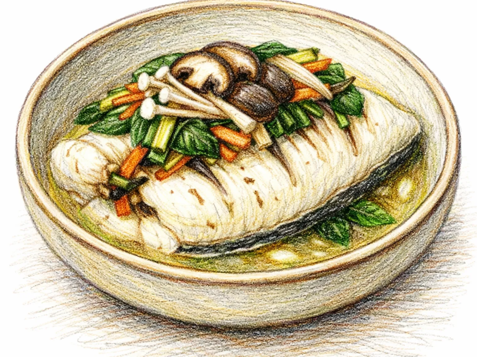 Eoseon Jjim (pescado relleno al vapor coreano)