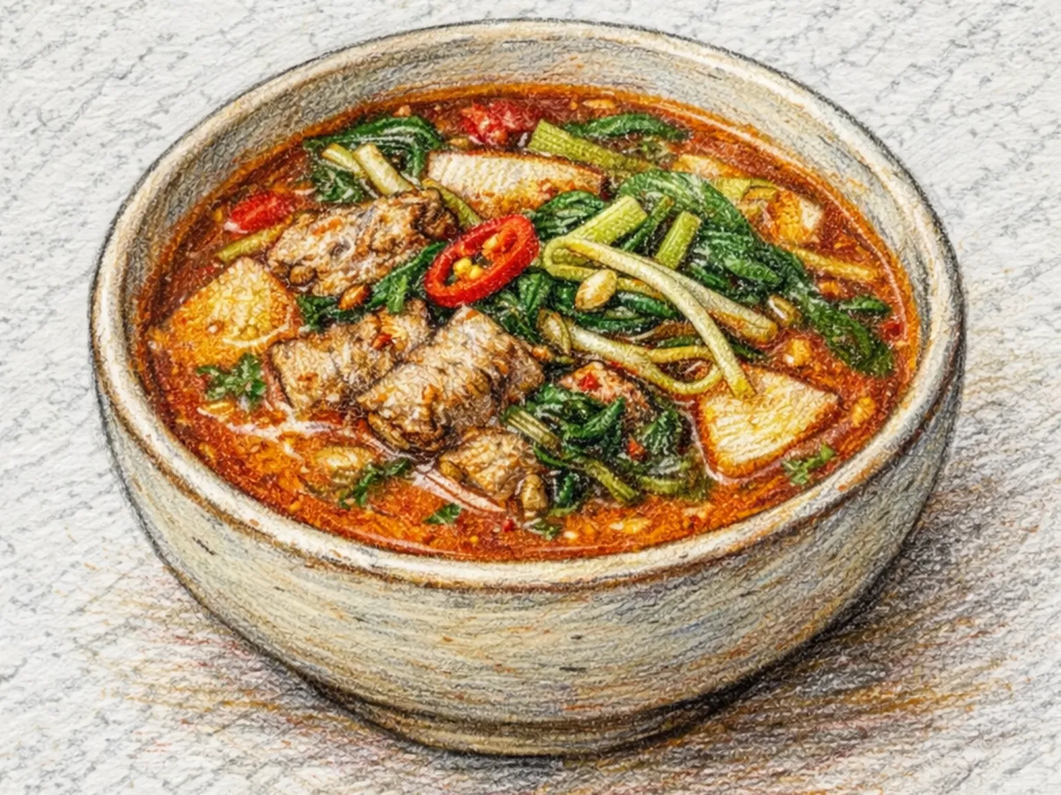 オタン(淡水魚の辛口スープ)