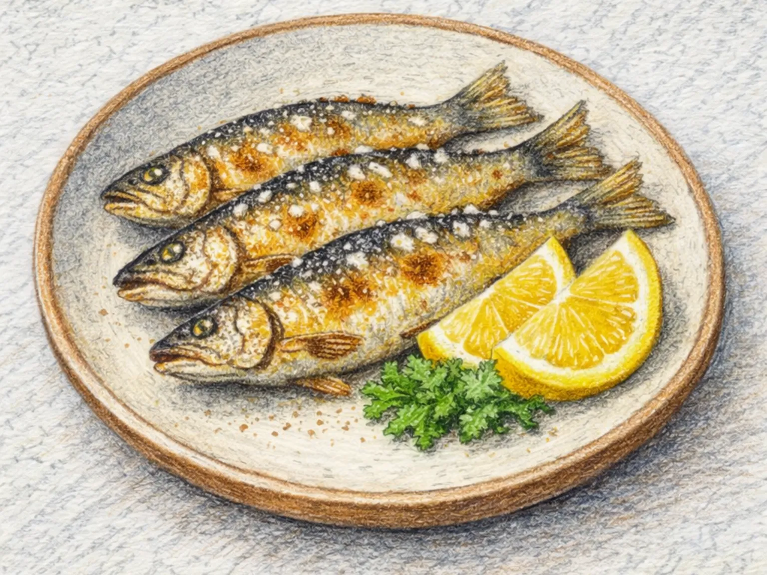 Euneo Sogeum-gui (pez dulce coreano a la parrilla con sal)