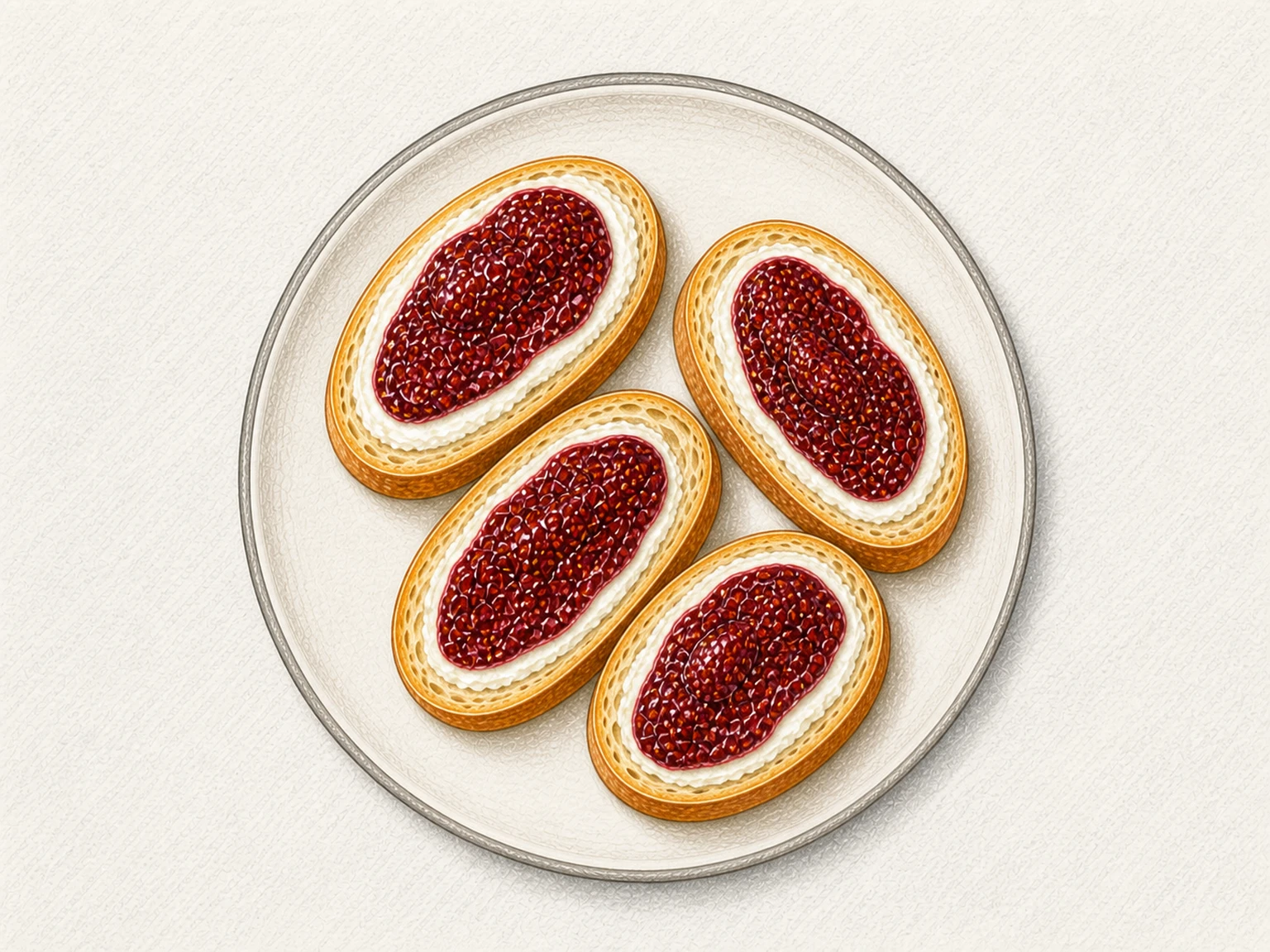 Fig Jam Baguette with Cream Cheese