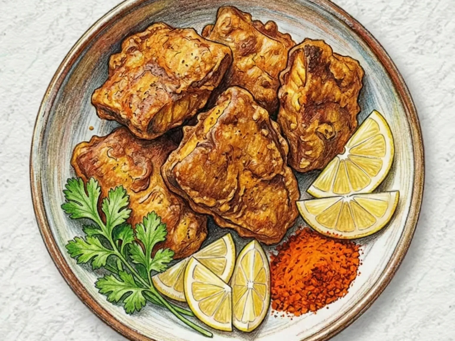 Amritsari Fish Fry (pescado frito con especias y rebozado de garbanzos)