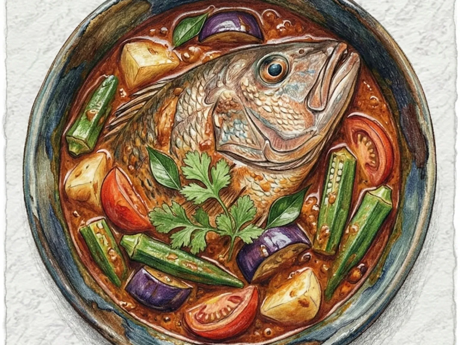 Fish Head Curry (Caril de Cabeça de Peixe com Coco e Tamarindo)