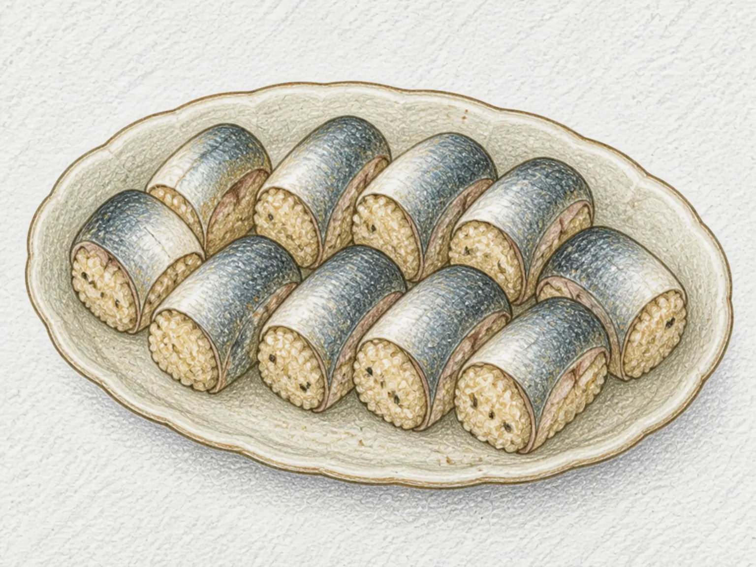 Unohana Kizushi (Vinegared Sardines with Okara)