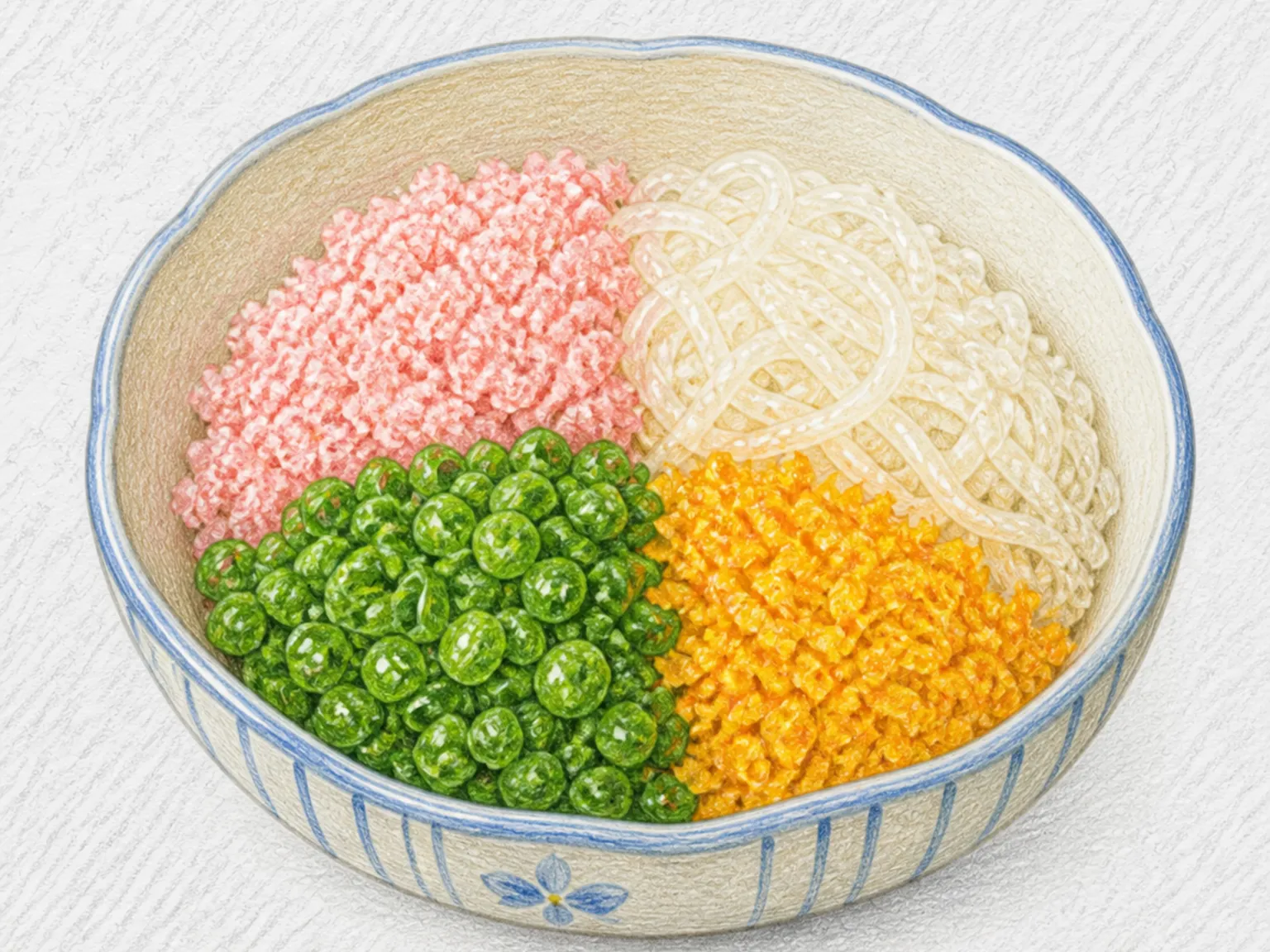 Fukumen (Konjac Noodles with Fish Soboro)