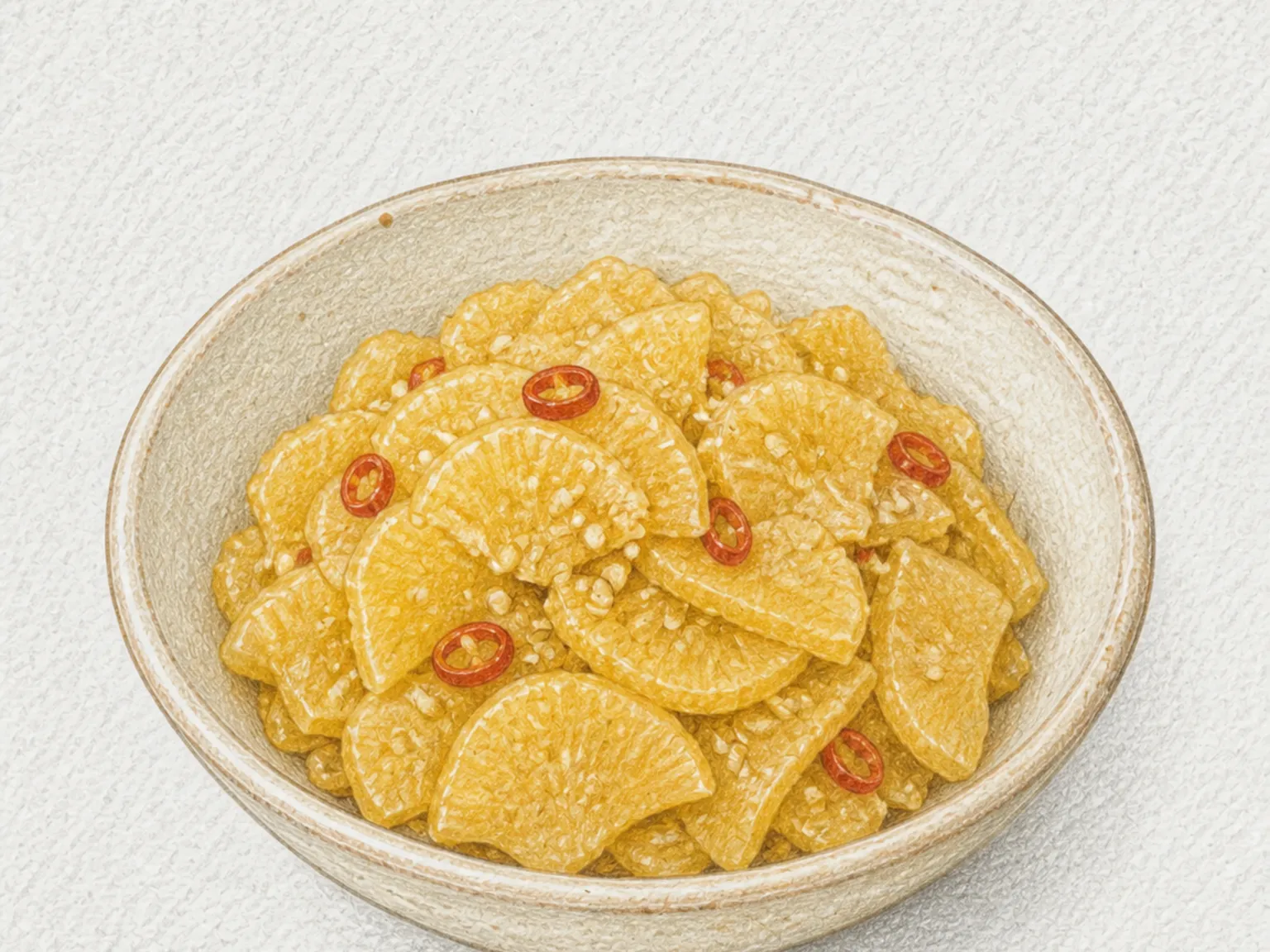 Furu-takuan no Nimono (Simmered Aged Pickled Daikon)