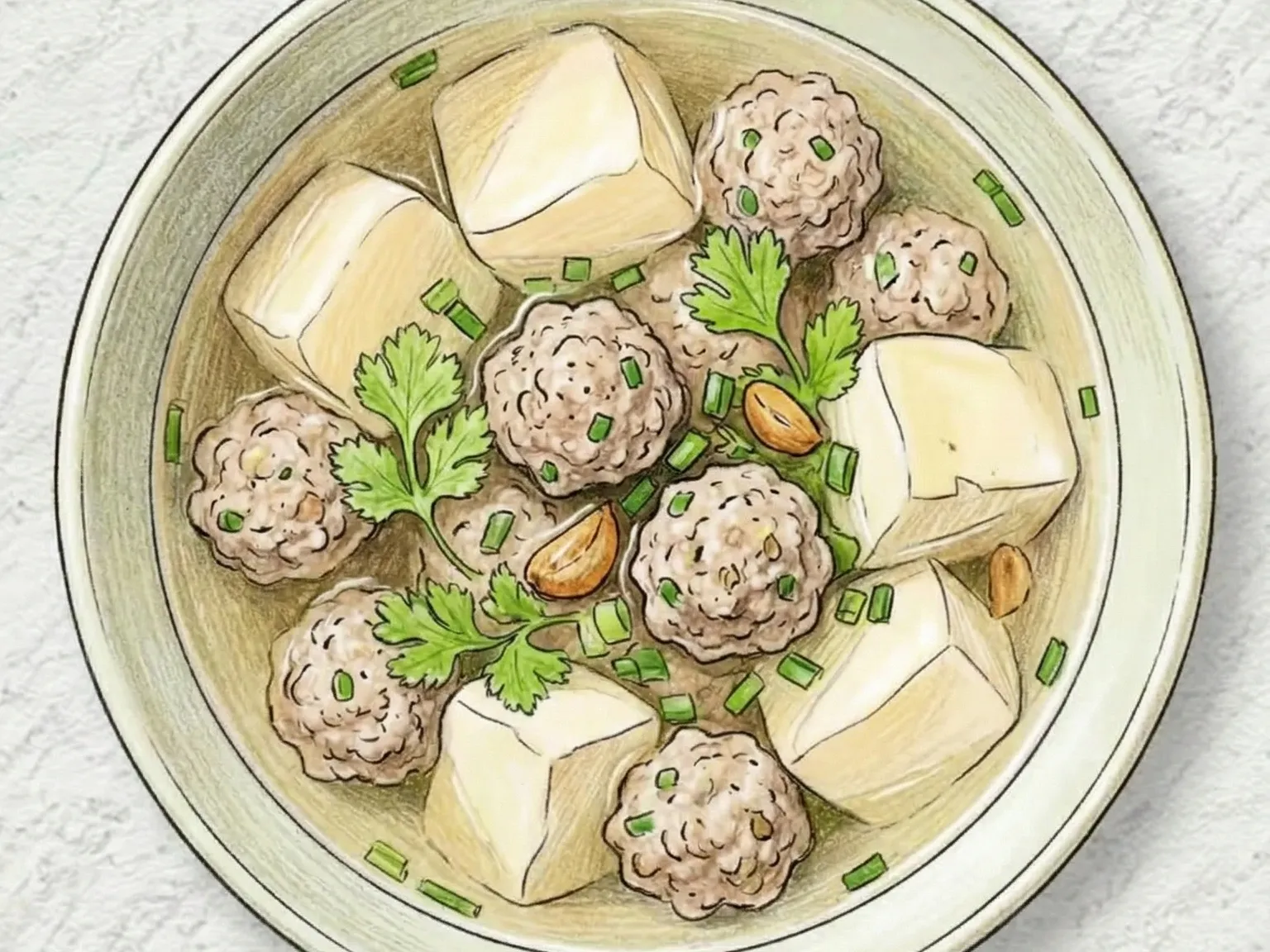 ゲーンチュート（タイ風豆腐スープ）