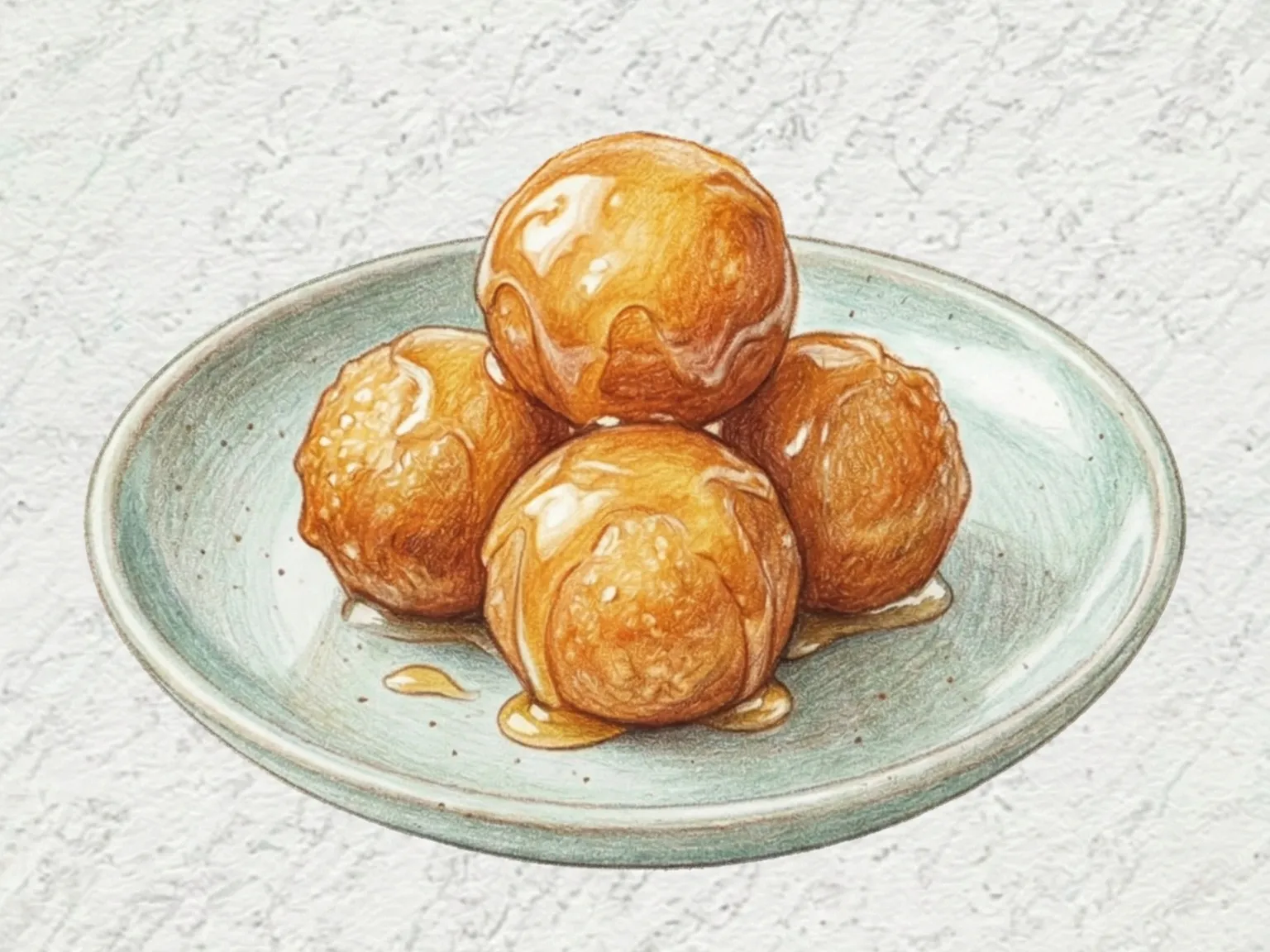 Gaeseong Juak (bolinhos de arroz glutinoso fritos em calda de mel coreanos)