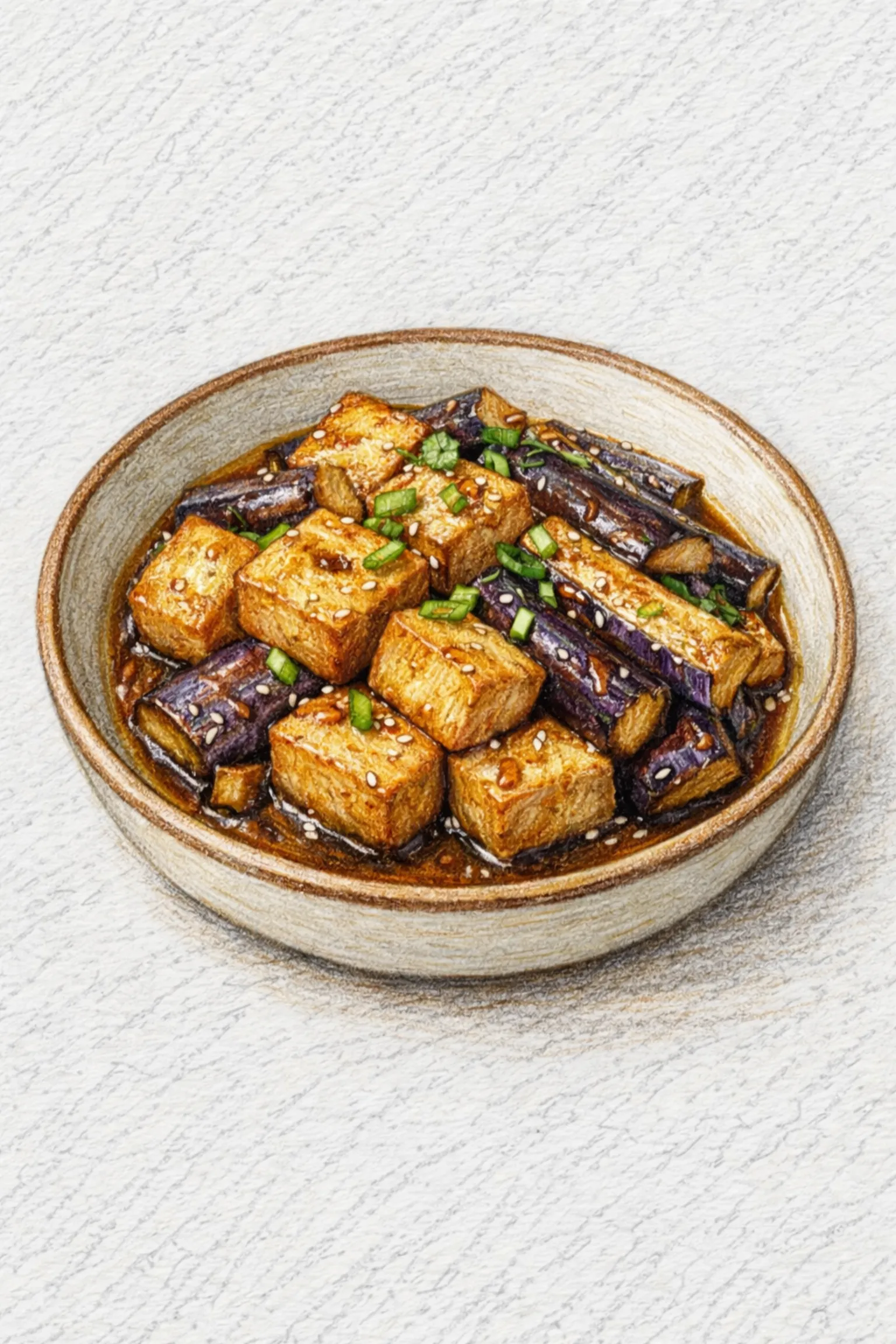 カジドゥブジョリム(なすと豆腐の煮物)