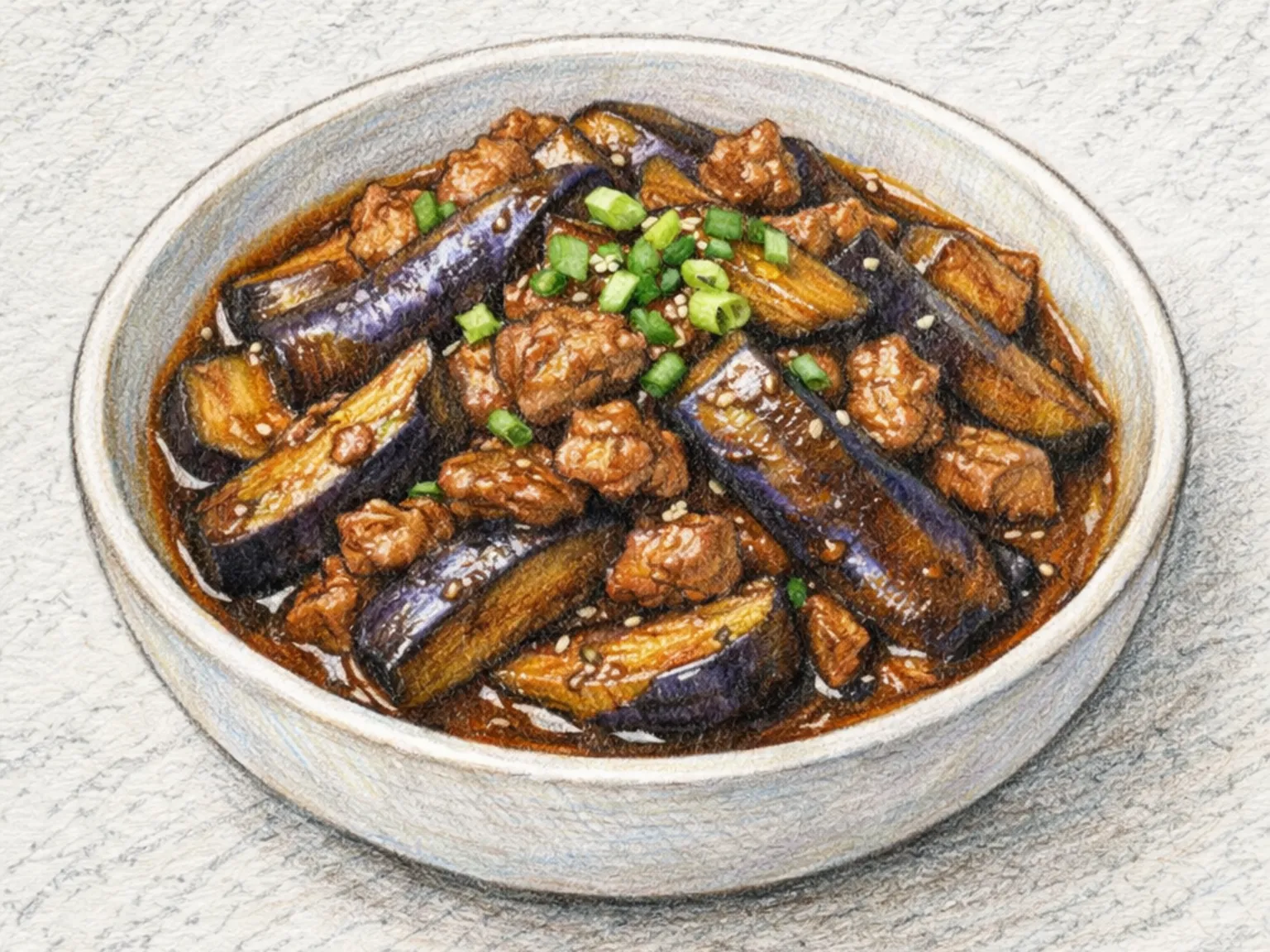 カジデジゴギジョリム（なすと豚肉の煮物）