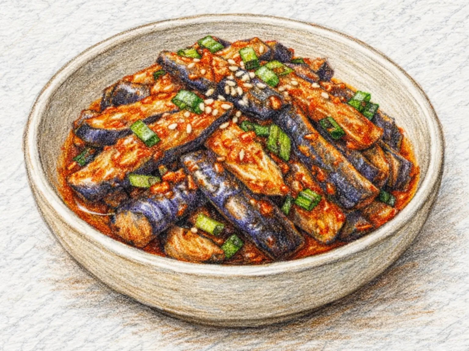 カジキムチ(茄子の即席キムチ)