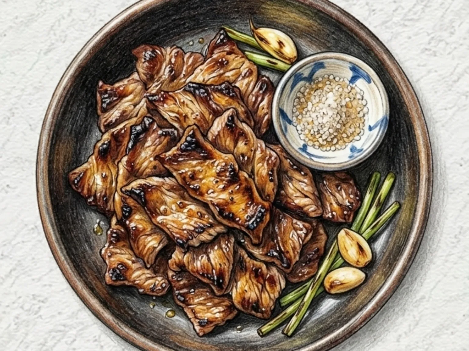 カルメギサルグイ（豚ハラミの焼き物）