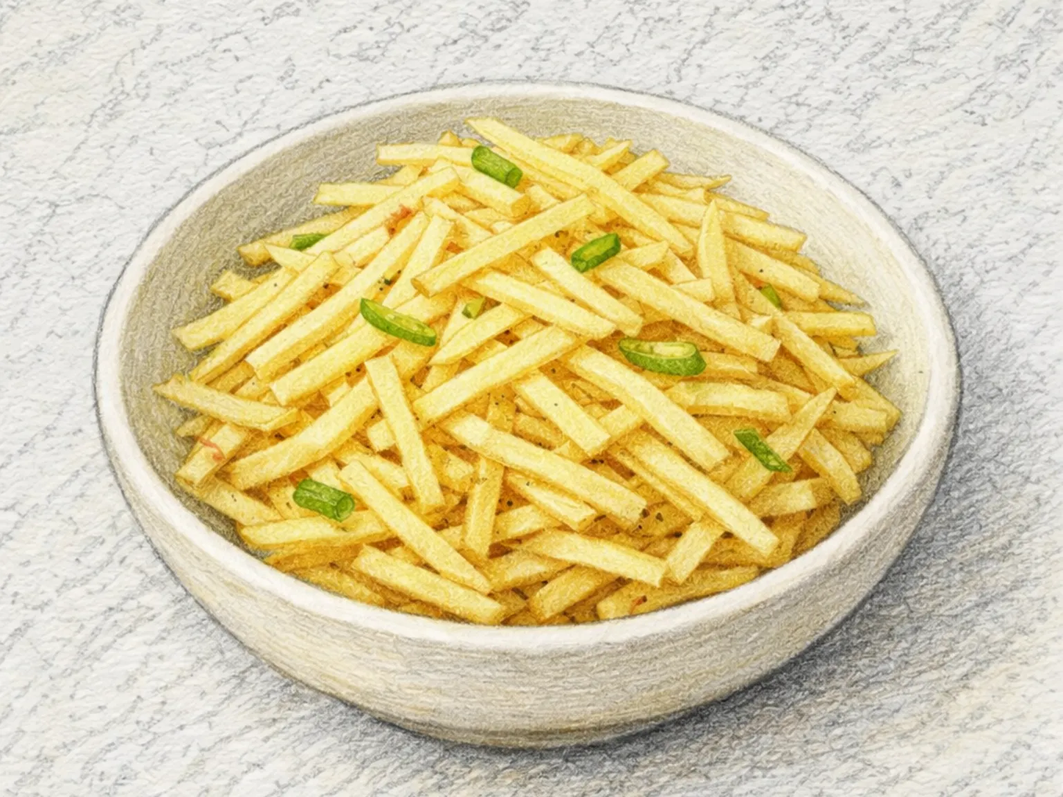 じゃがいもの千切り炒め(シャキシャキ細切りポテト炒め)