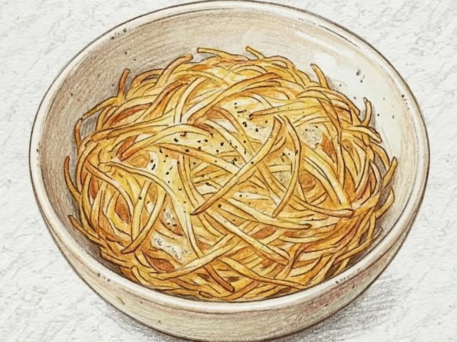 Gamja-chae-jeon (tortita de patatas en juliana coreana)