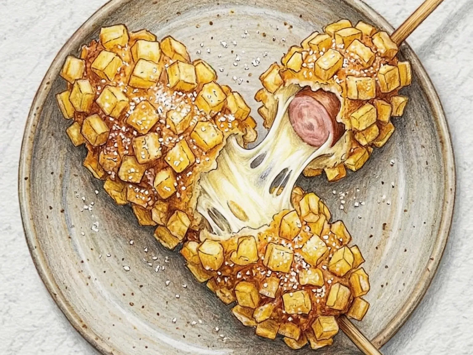 ポテトモッツァレラホットドッグ