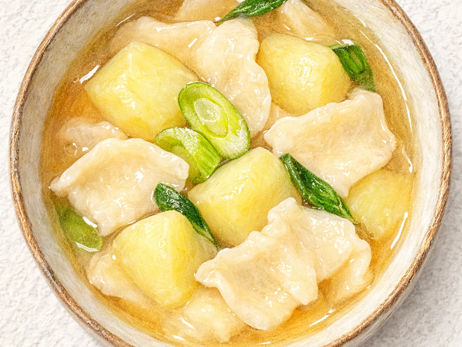 ジャガイモスジェビクク(じゃがいも入り手打ちすいとん)