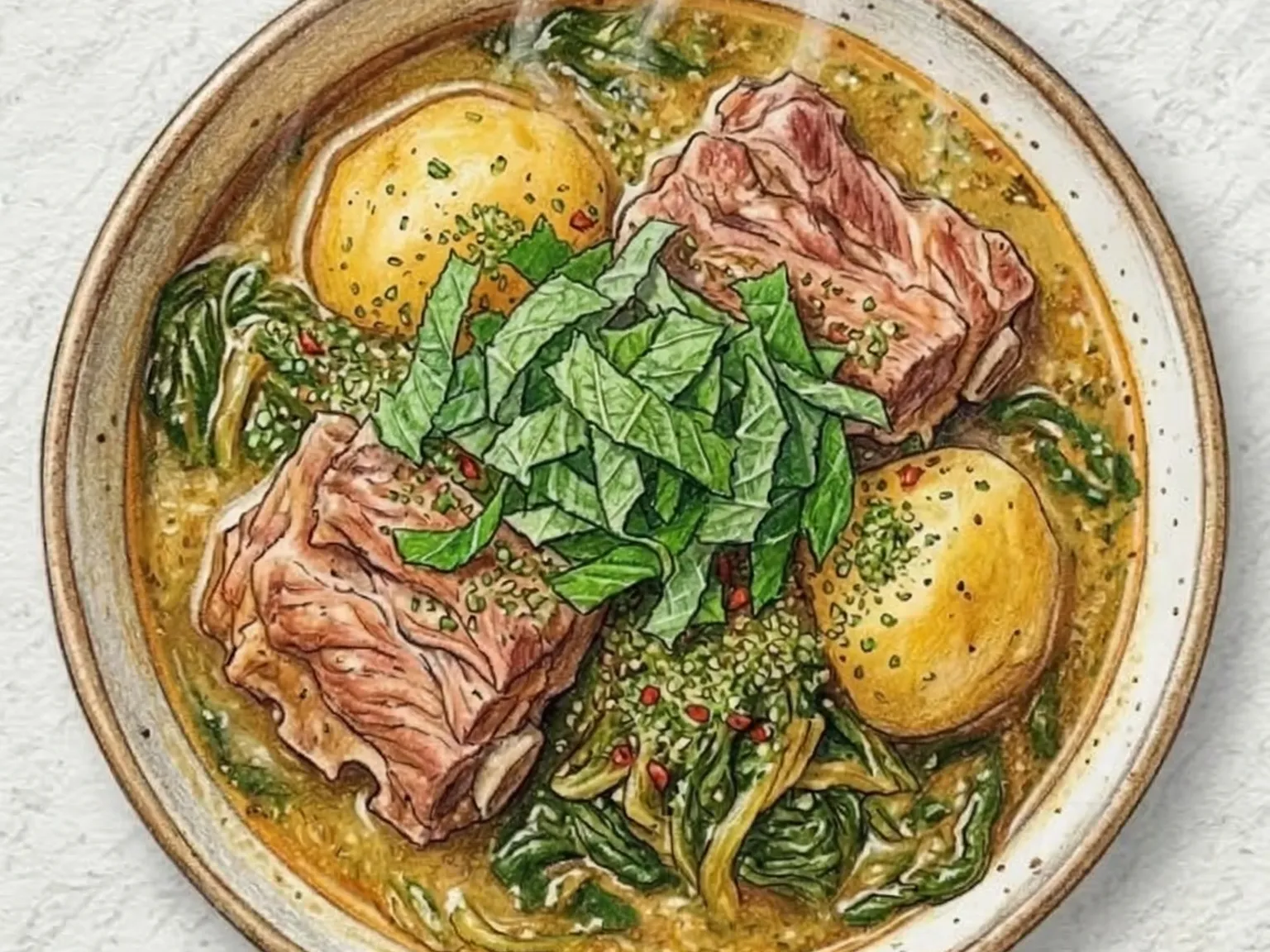 えごまカムジャタン(えごま香る豚背骨じゃがいも鍋)