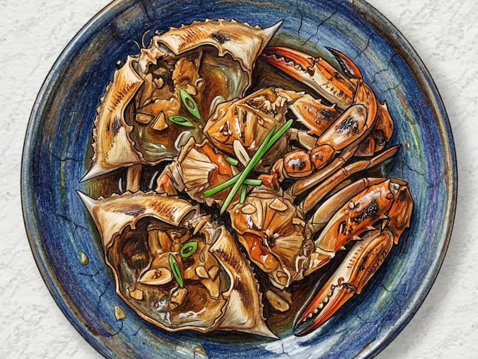 Ganjang-gejang-gui (cangrejo azul marinado en soja a la parrilla coreano)