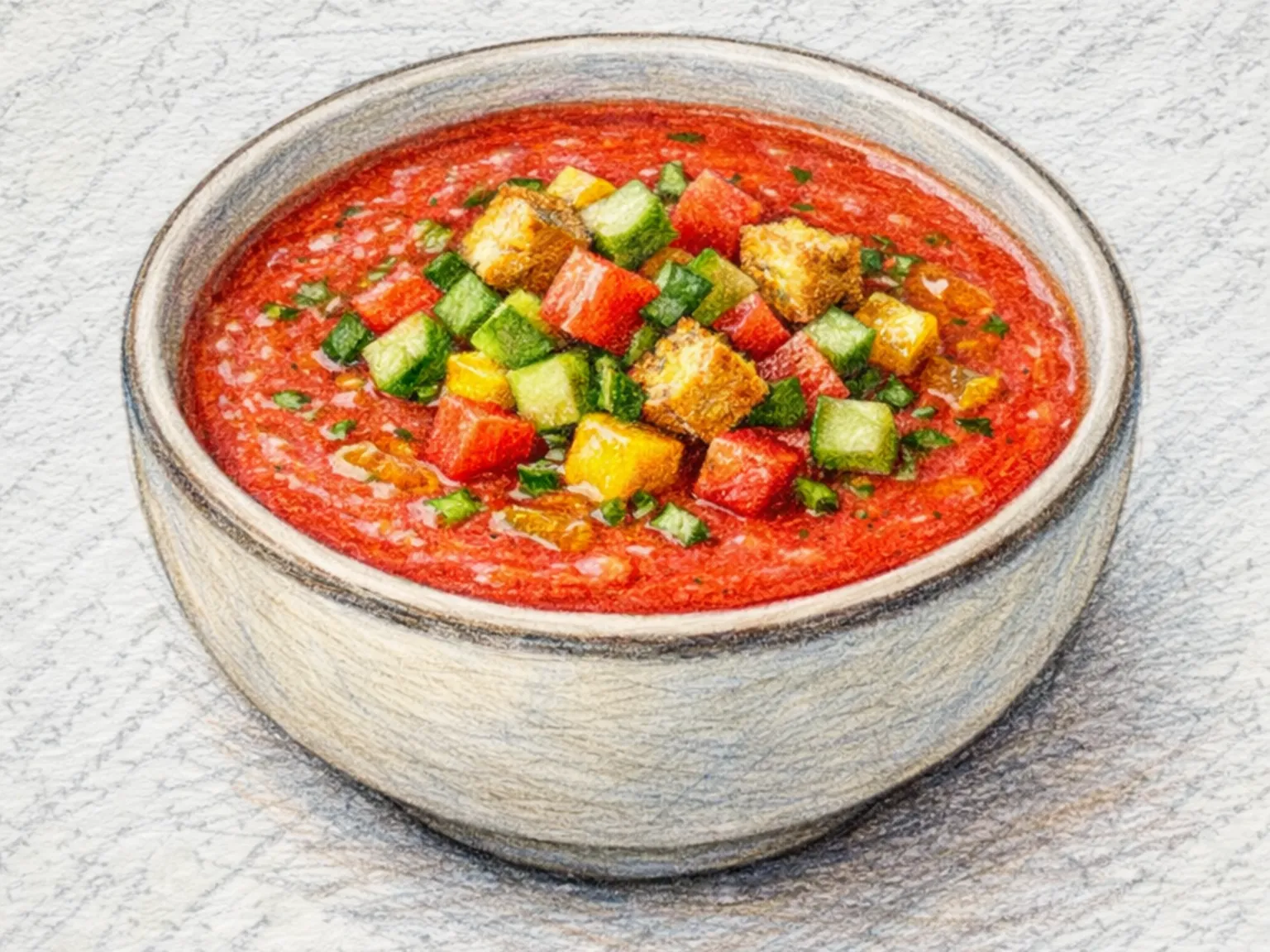Gazpacho (Sopa fría andaluza de tomate)