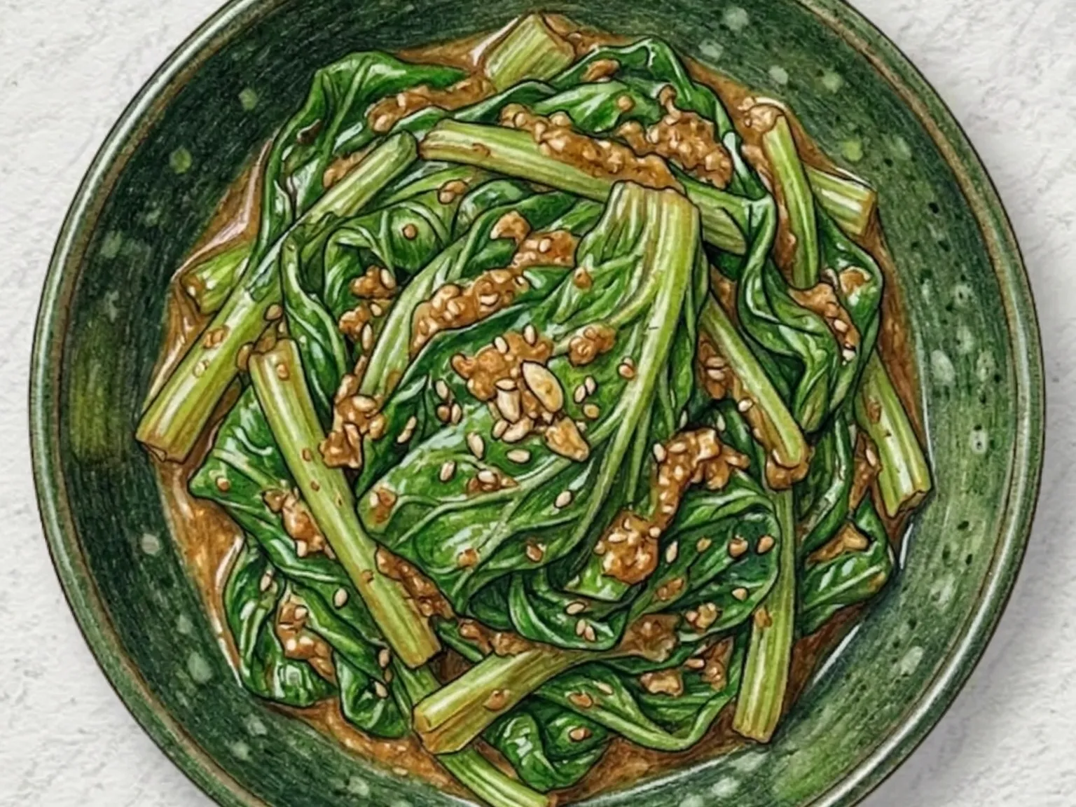 Geundae-namul-muchim (acelgas sazonadas al estilo coreano)