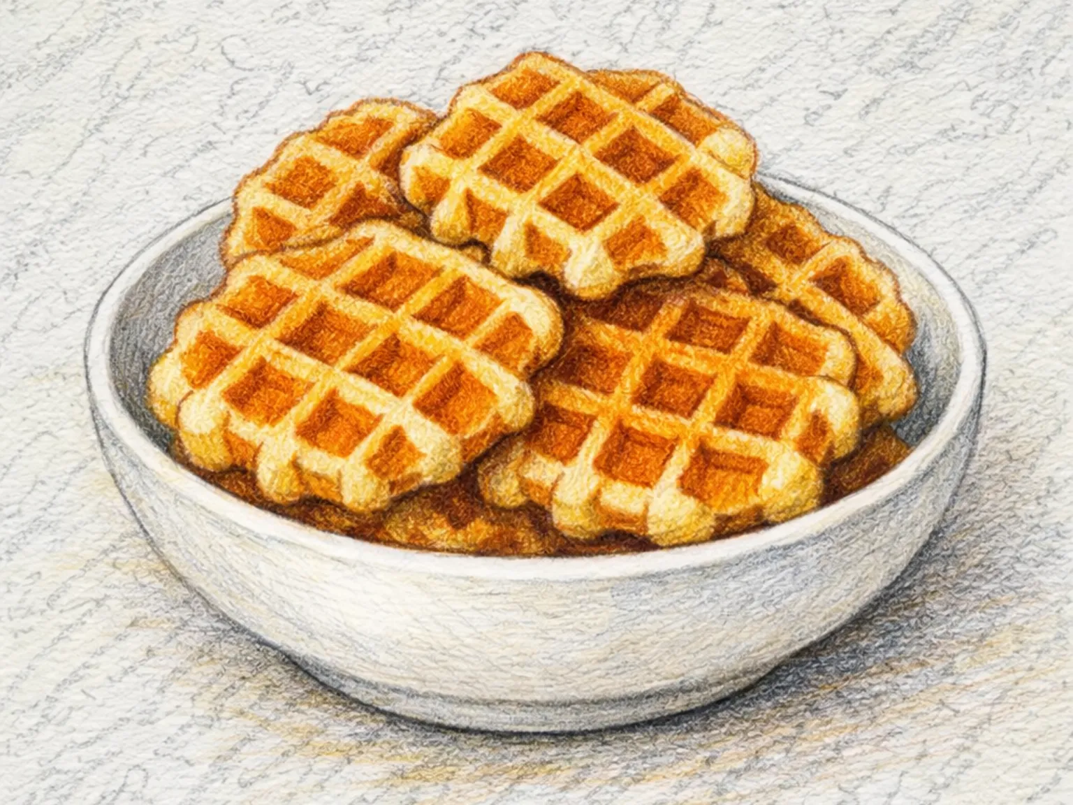 屋台風ワッフル(ジャム&生クリーム入り折りたたみワッフル)