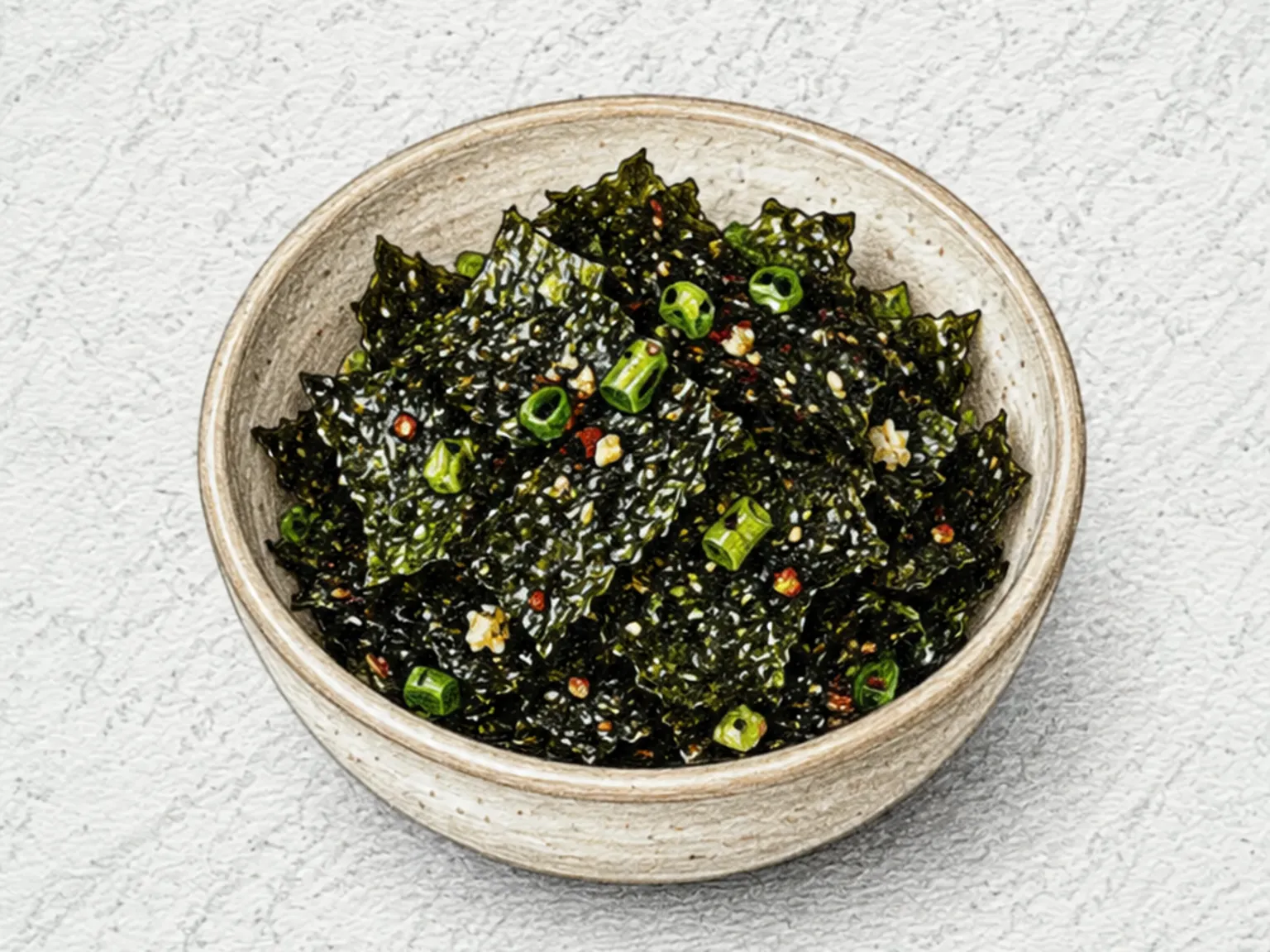 Gim-muchim (copos de alga sazonados al estilo coreano)