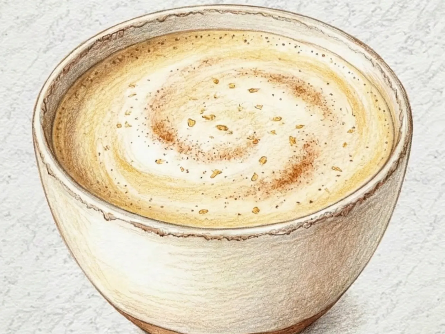 生姜はちみつラテ（生姜煮出しベースの温かいミルクドリンク）