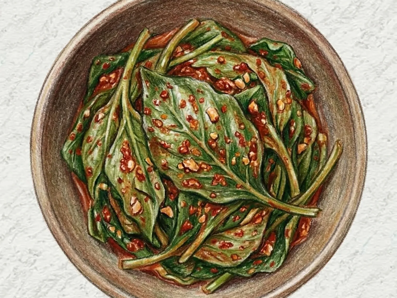 コチュイプキムチ(唐辛子の葉キムチ)