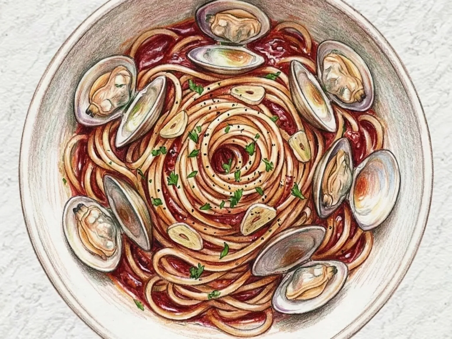 Gochujang Vongole Linguine (linguine com amêijoas e pasta de pimenta coreana)