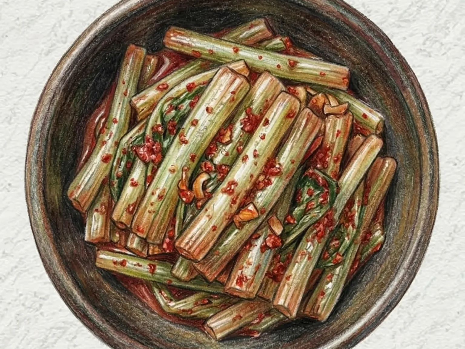 コグマジュルギキムチ（さつまいもの茎キムチ）