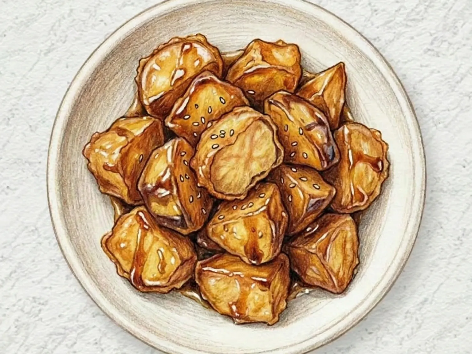 Goguma Mattang (batata-doce caramelizada coreana)