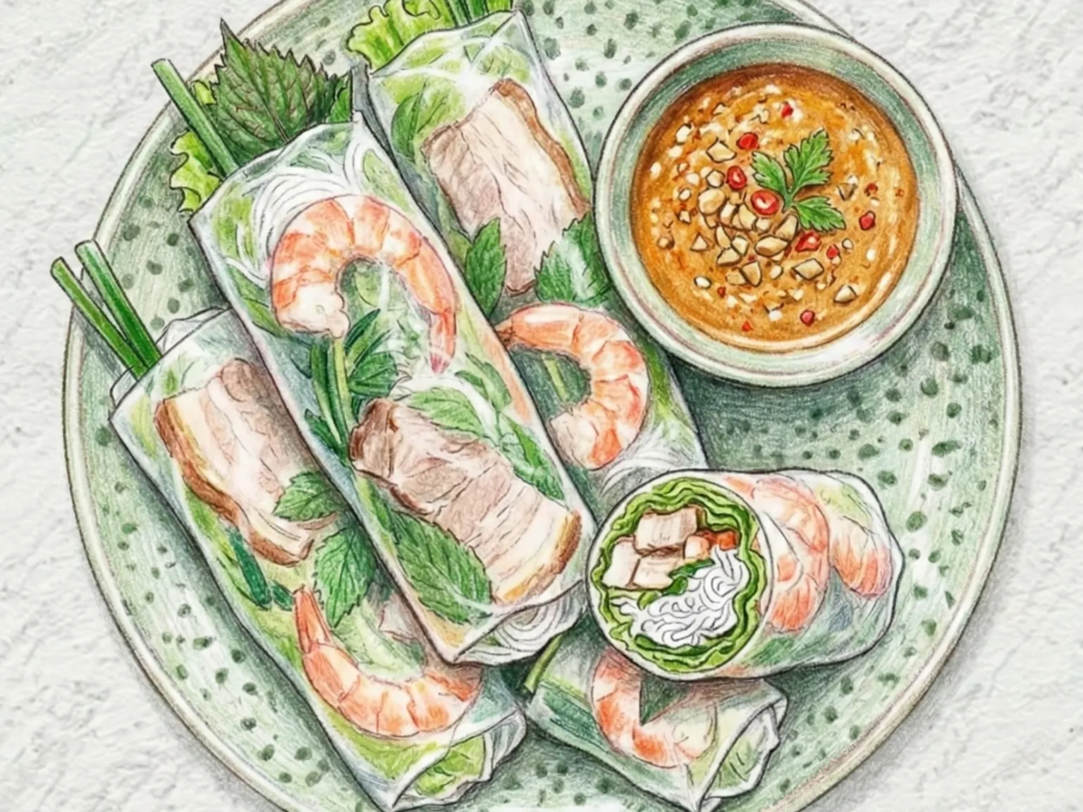 Goi Cuon (rolinhos primavera frescos vietnamitas)