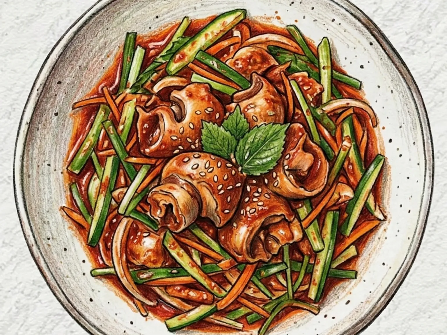 つぶ貝の辛味和え（缶詰つぶ貝と野菜のコチュジャン和え）