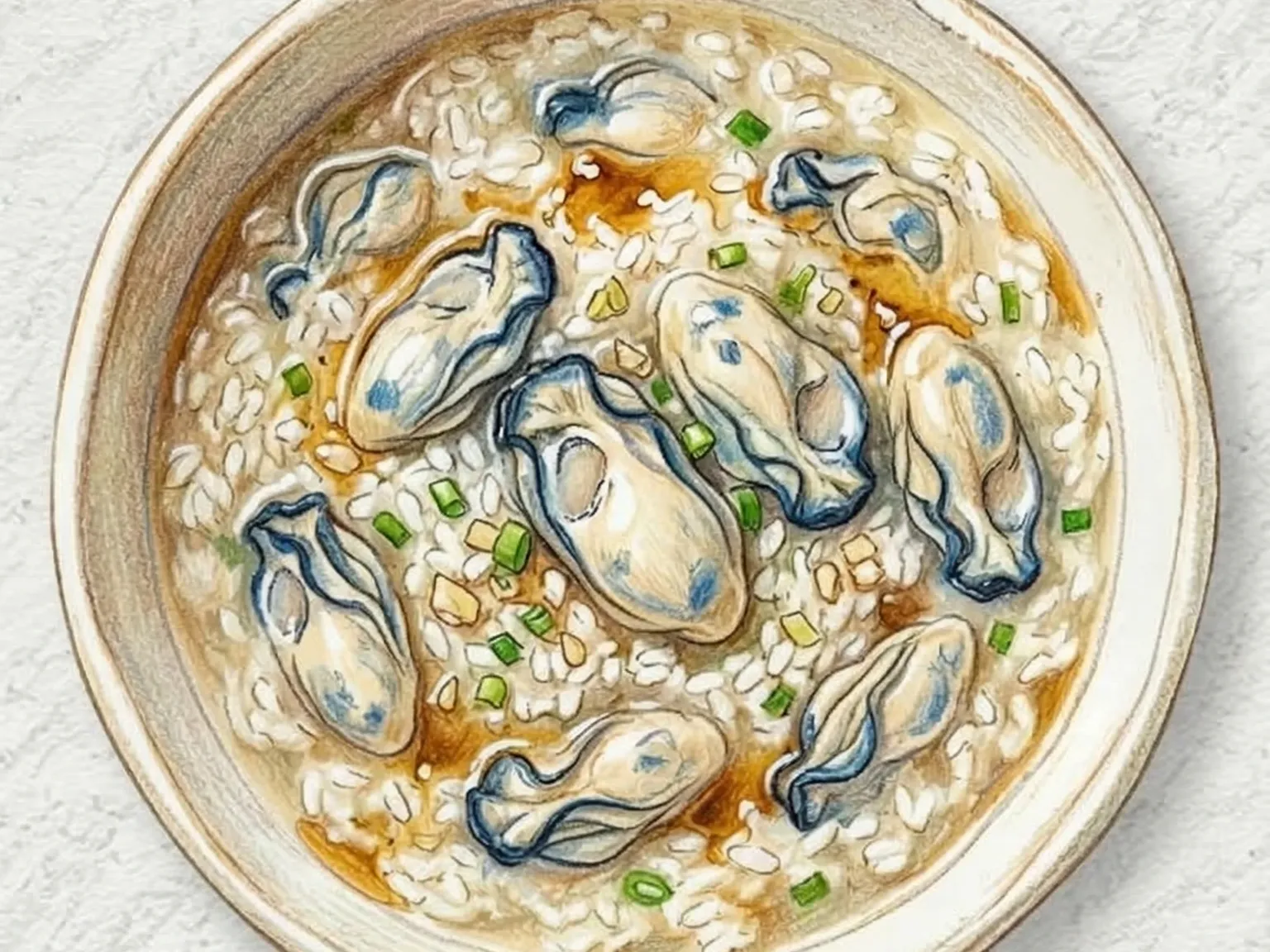 Guljuk (papilla de arroz coreana con ostras)