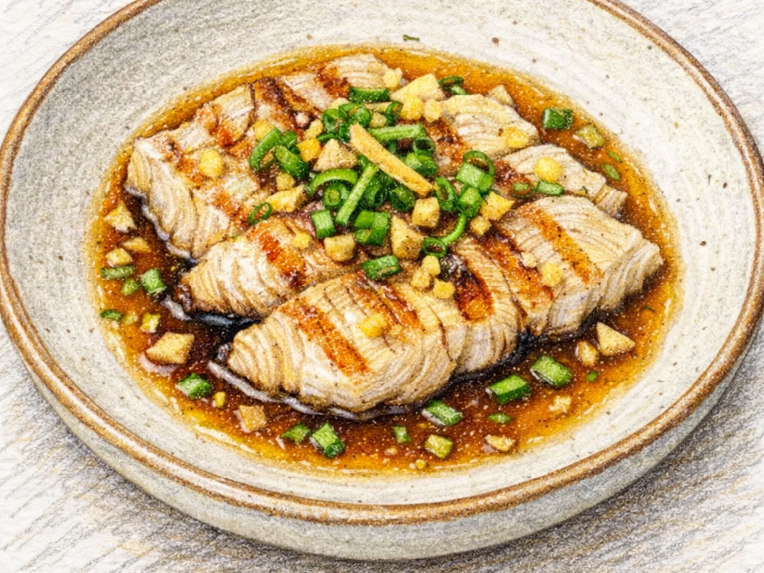 クァンオユジャカンジャングイ（ヒラメの柚子醤油焼き）