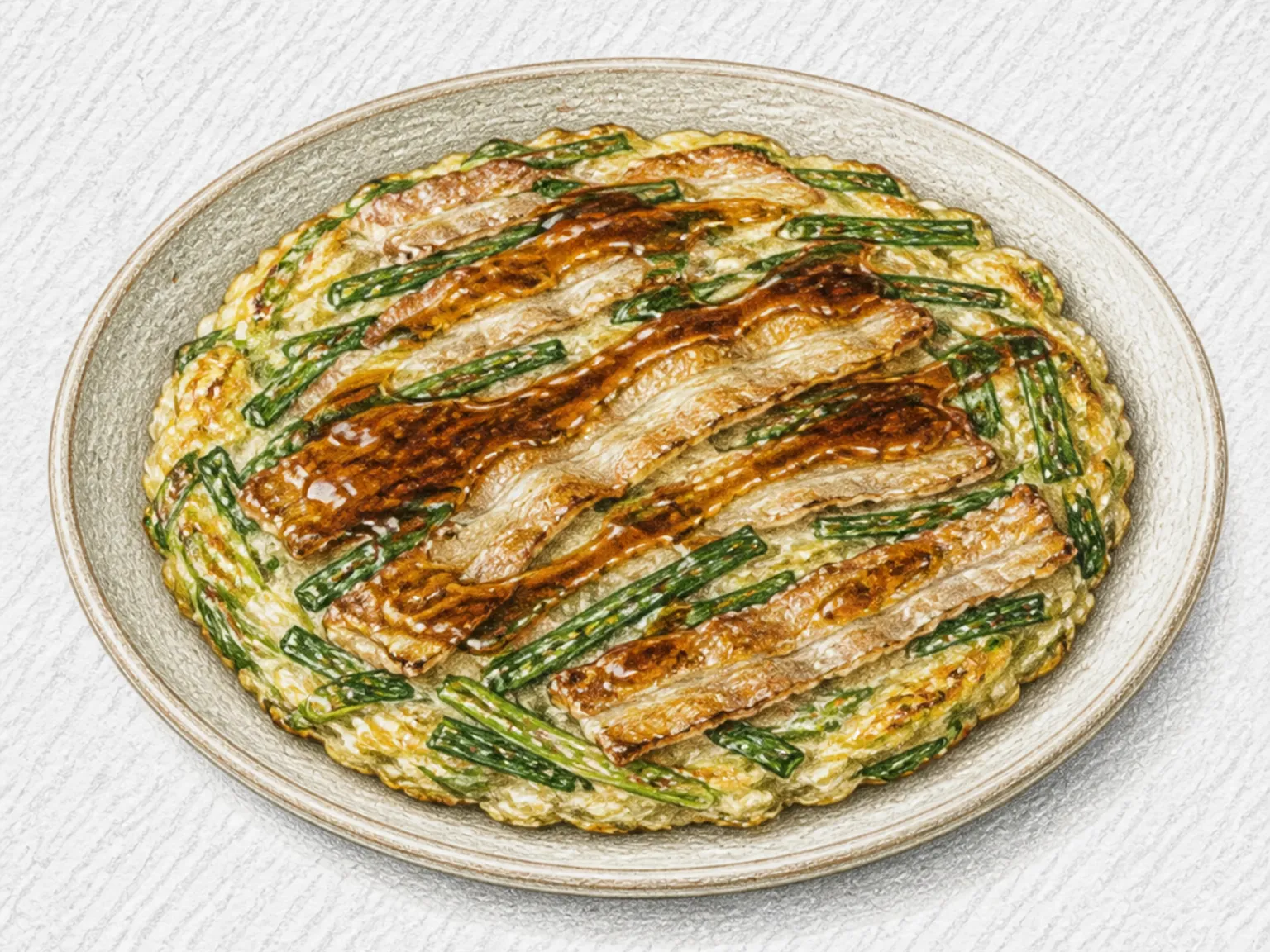 Gyoda Furai (Scallion and Pork Griddle Pancake)