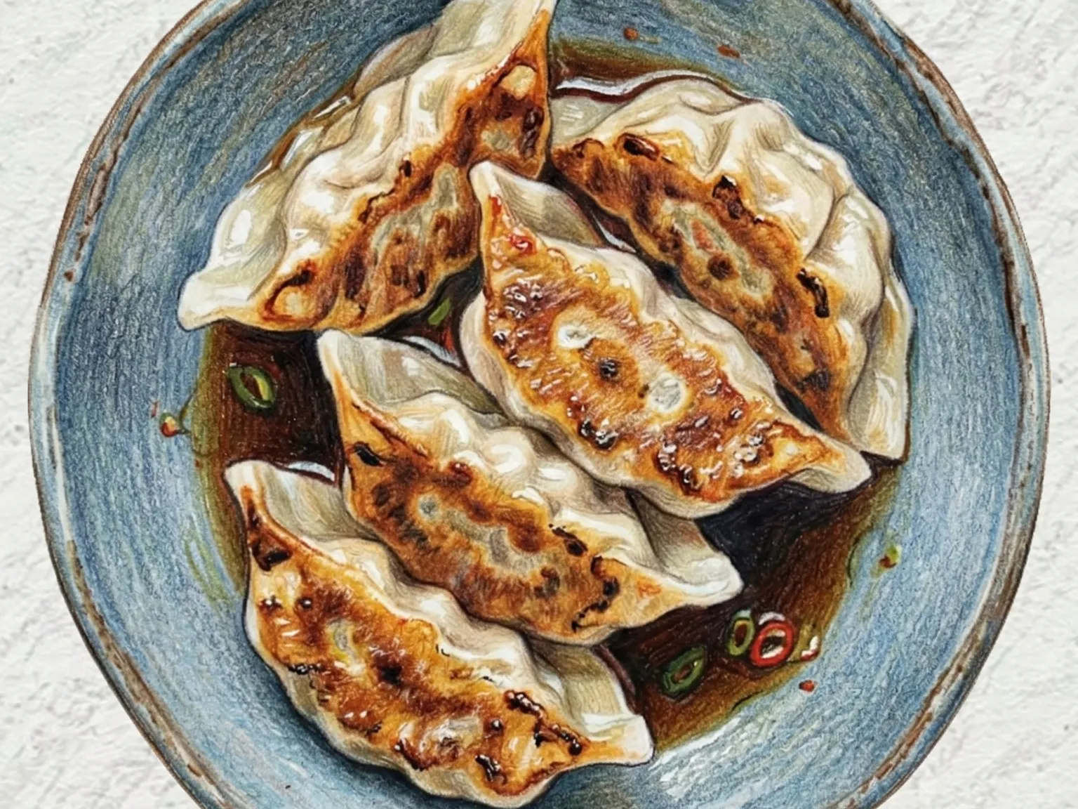 Gyoza (bolinhos japoneses fritos na panela)