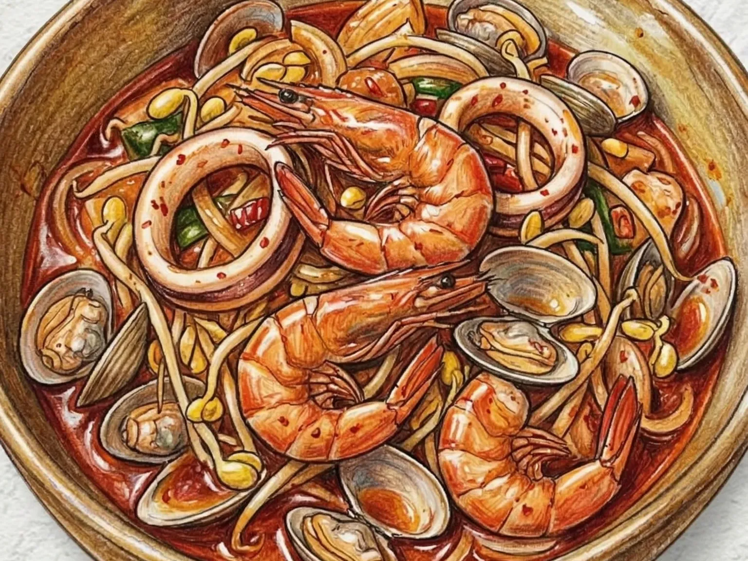 ヘムルチム(海鮮の辛味蒸し煮)