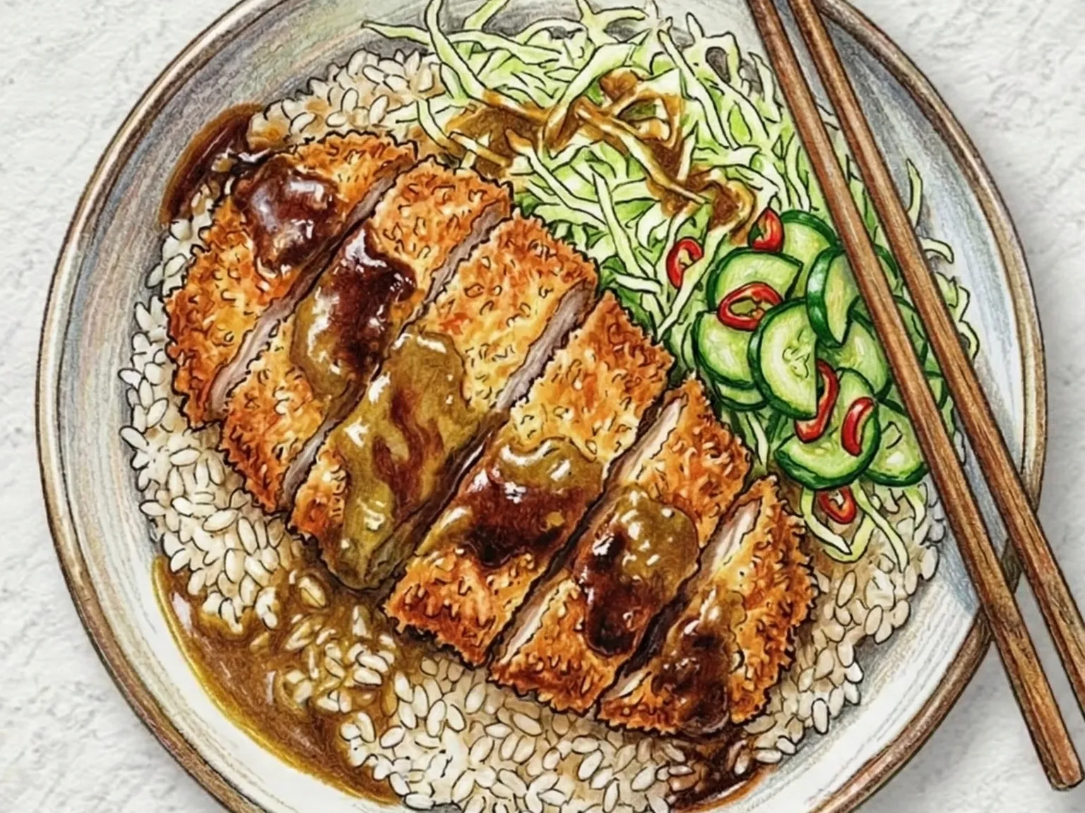 Arroz com Caril Hainanês (prato misto com molho de caril)