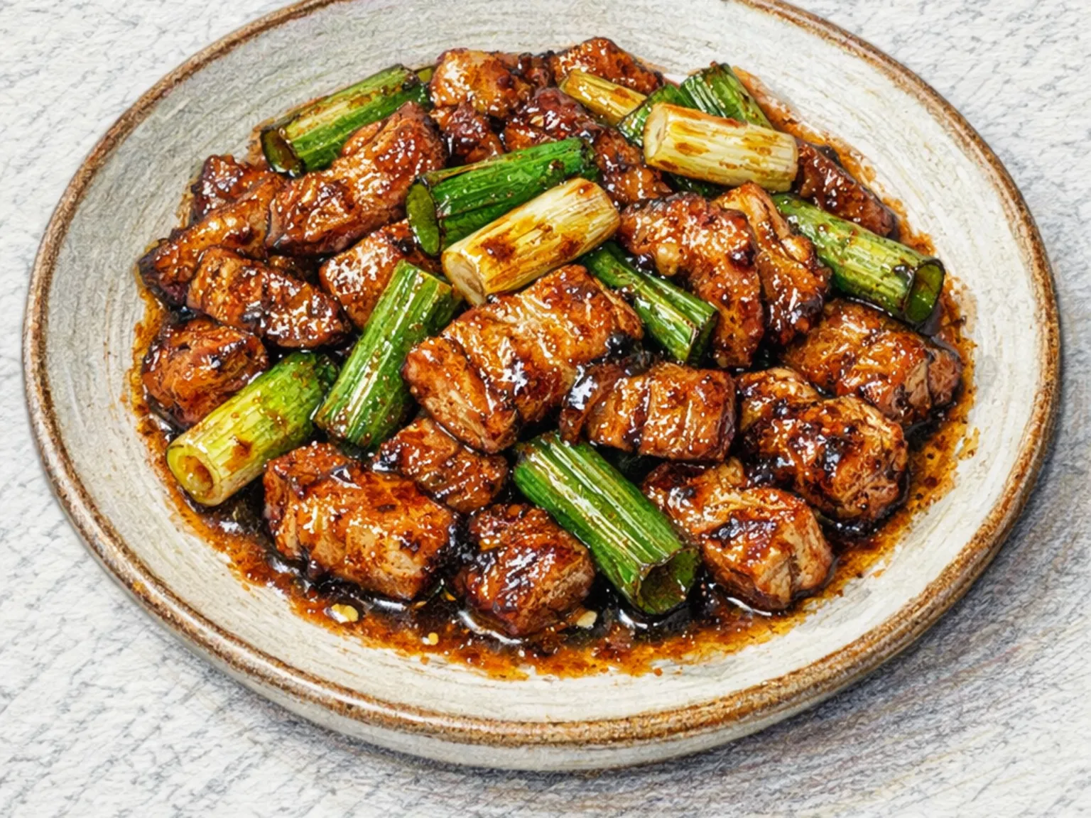 ハンジョンサル カンジャンパグイ(豚トロの醤油ねぎ焼き)