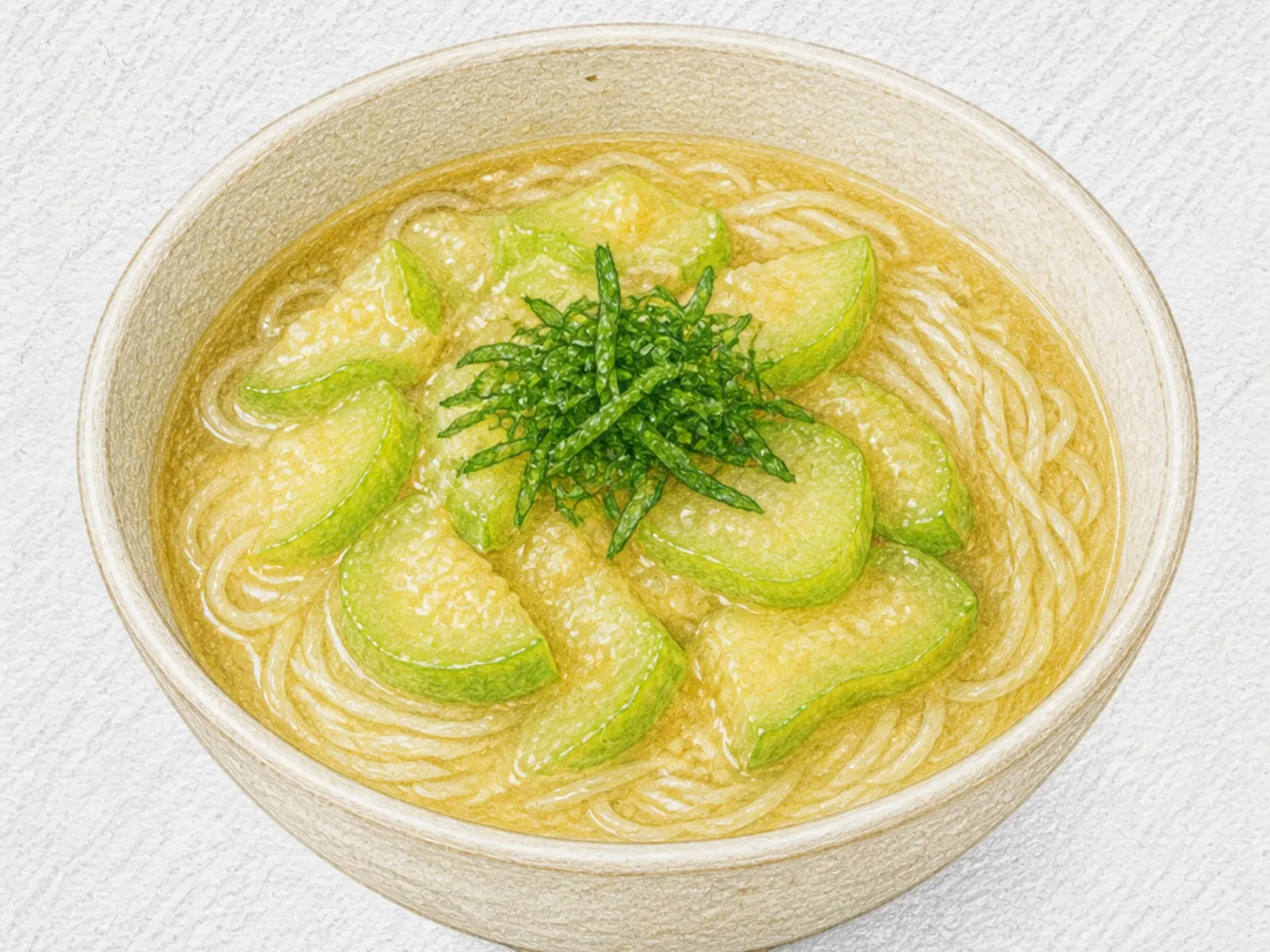 헤치마지루 (수세미 미소 소면국)