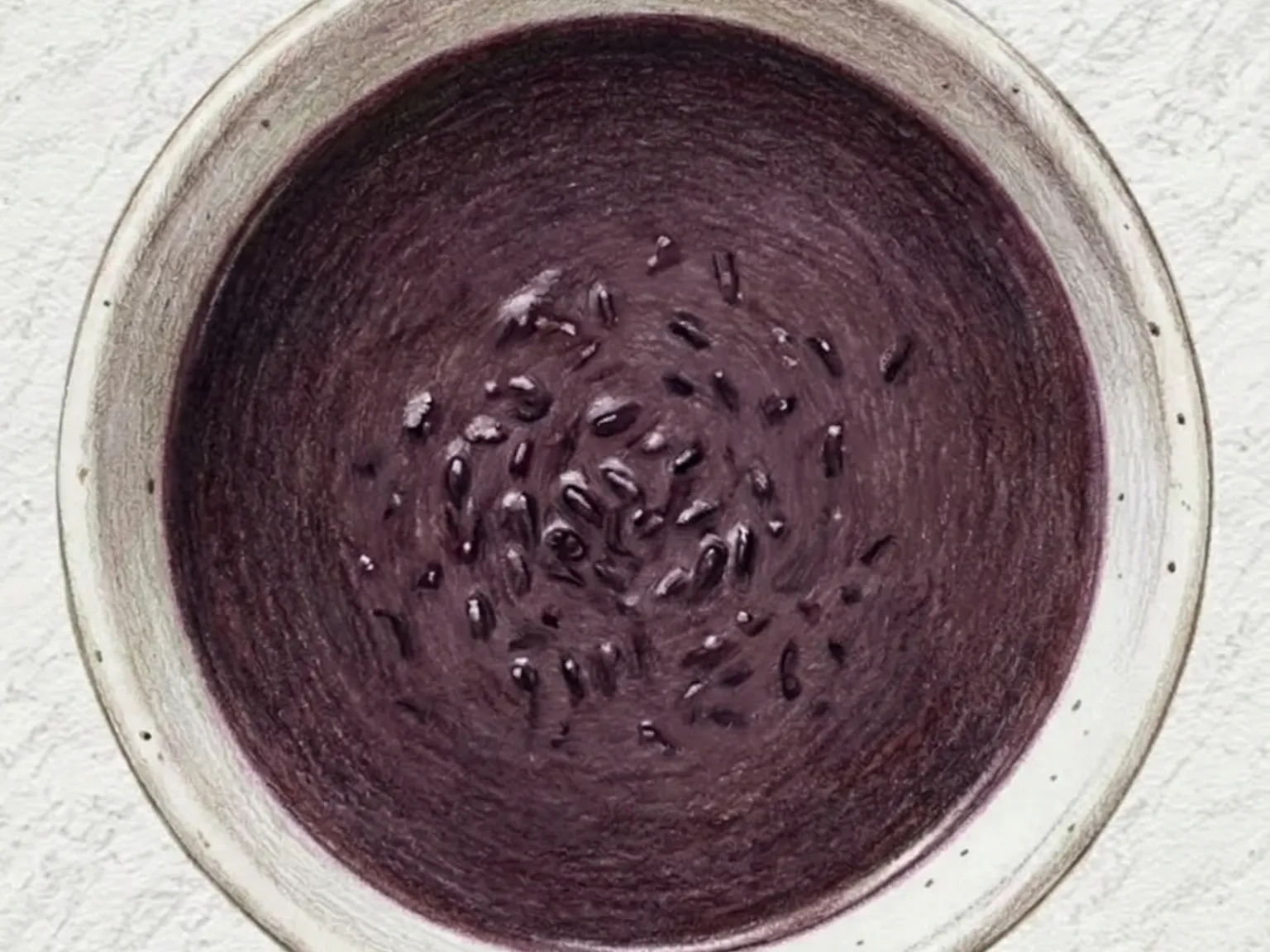 Heukmi Latte (latte coreano de arroz preto)