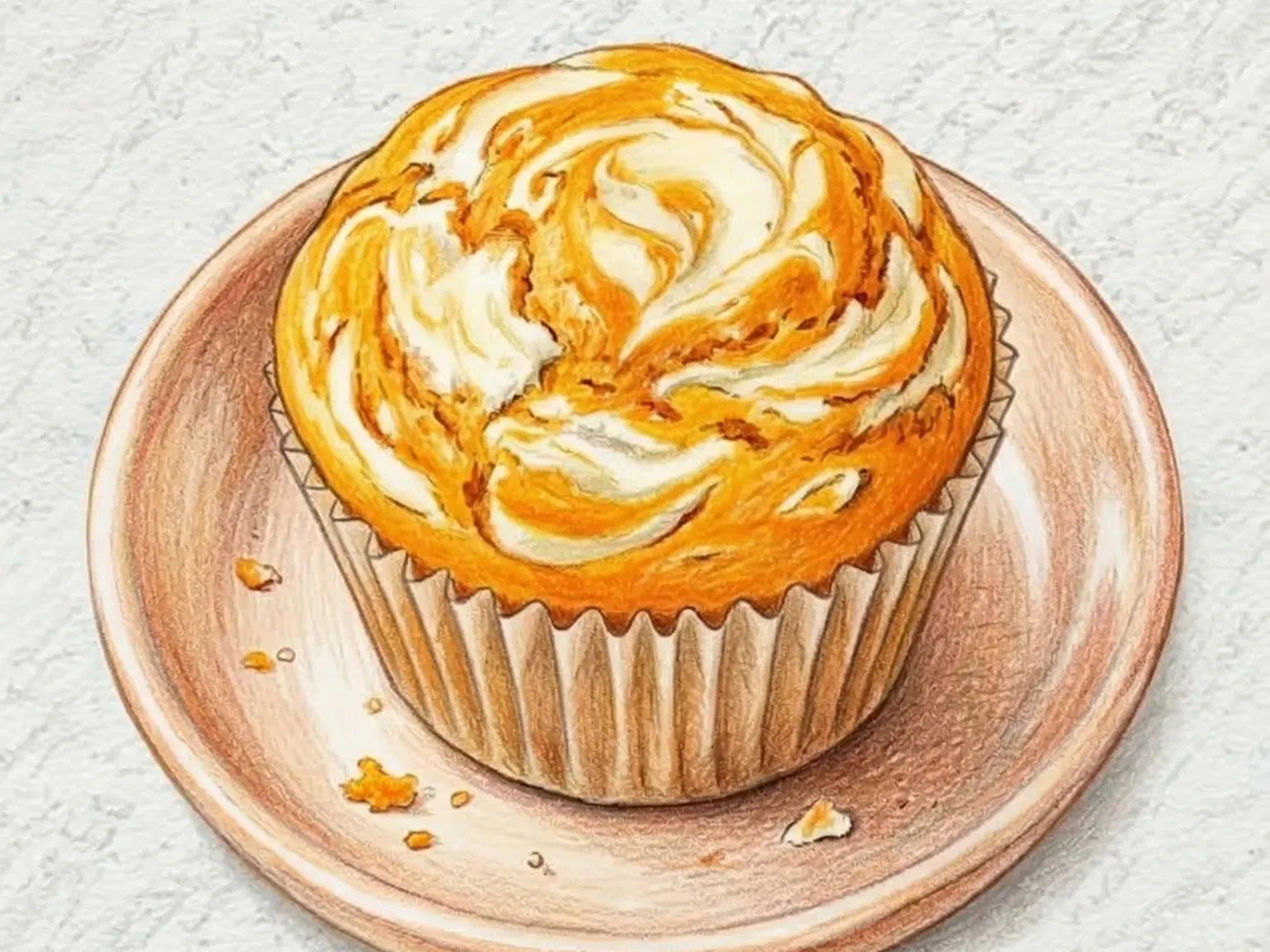 かぼちゃクリームチーズスワールマフィン