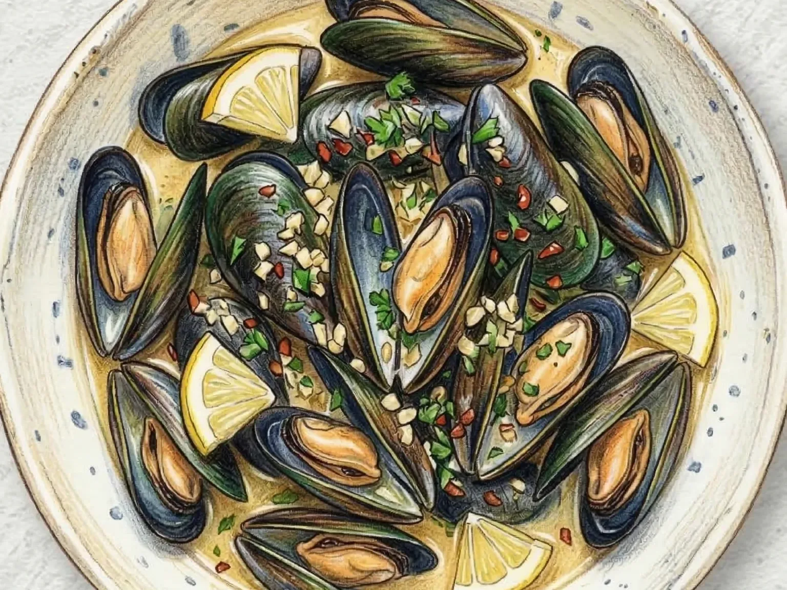 Honghap Butter-Gui (mexilhões coreanos grelhados na manteiga)