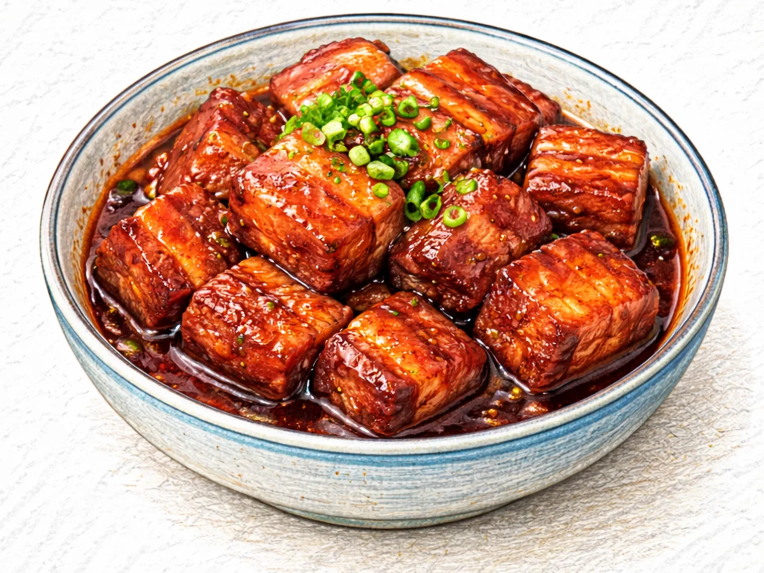 ホンシャオロウ（醤油と砂糖で煮込んだ中国式豚バラ角煮）