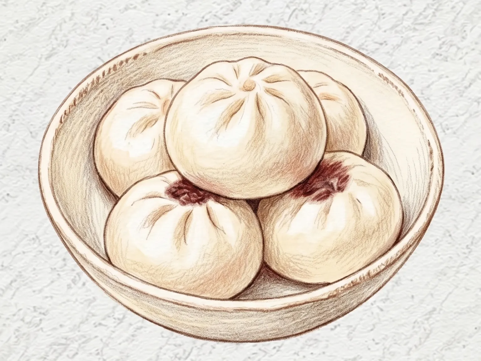 Hoppang (panecillos coreanos al vapor con frijol rojo dulce)