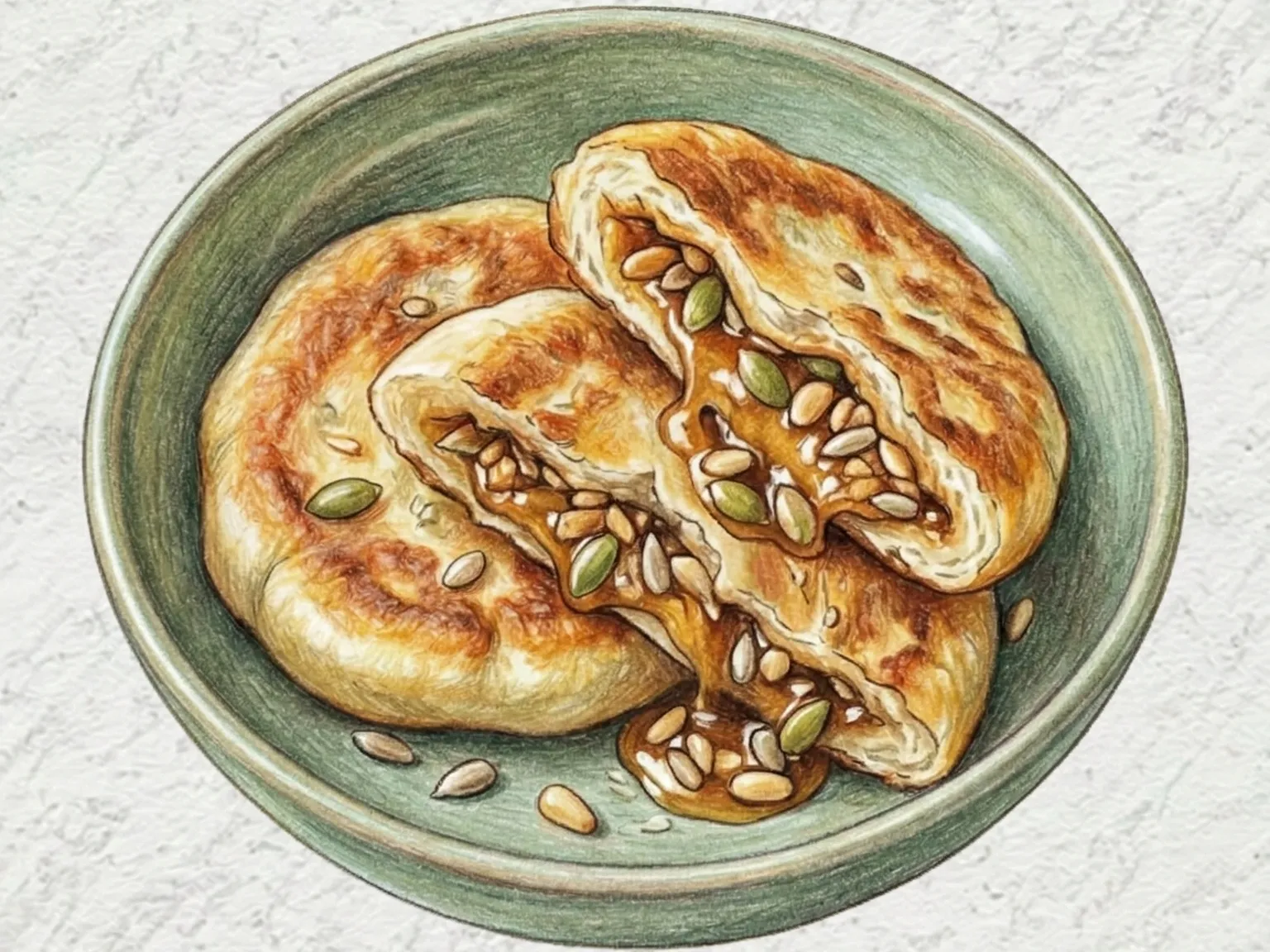 シアッホットク（種入りホットク）