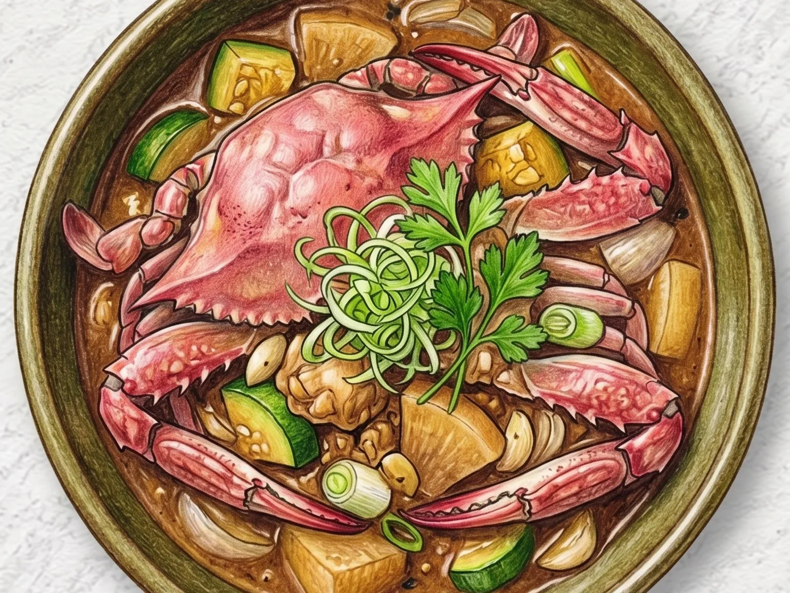 활꽃게 된장 조림