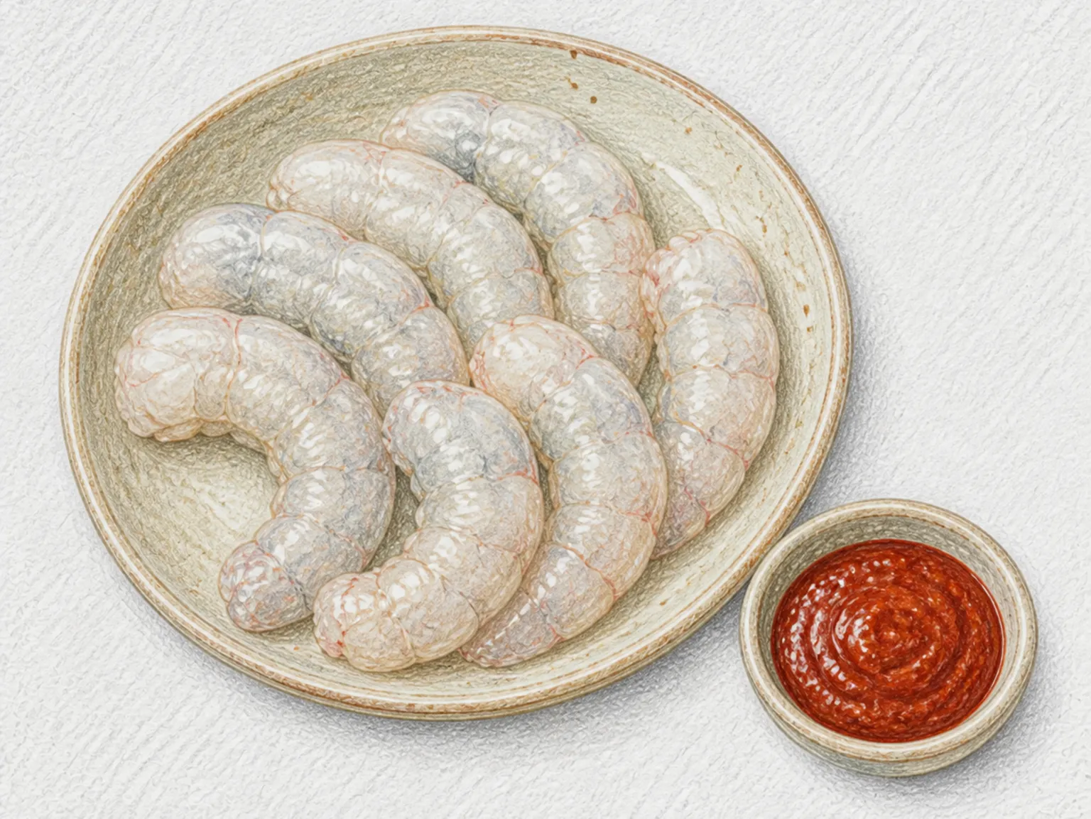 Korean Live Shrimp Sashimi